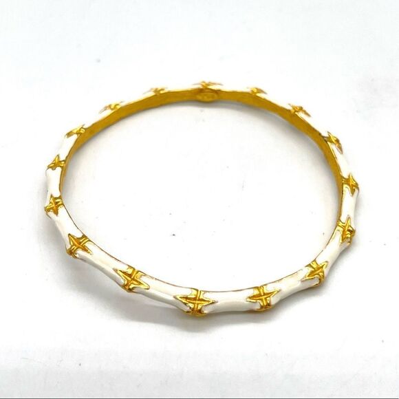 Kenneth Jay Lane bamboo enamel bangle - Picture 4 of 4